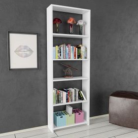 Nur Mobilya Melissa 5 Raflı Arkalıksız Beyaz Kitaplık