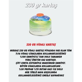 Nurgaz 230 gr Kartuş Tüp