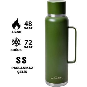 Nurgaz Campout Çift Katmanlı Yeşil 1500 ml Termos