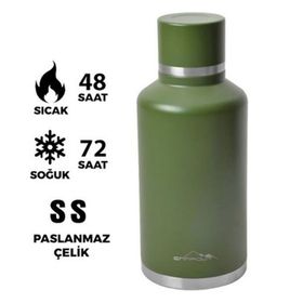 Nurgaz Campout Çift Katmanlı Yeşil 2000 ml Termos