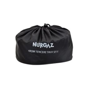 Nurgaz Campout Krom Tencere Tava Seti