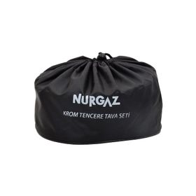 Nurgaz Campout Krom Tencere Tava Seti