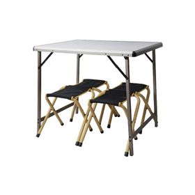 Nurgaz Esbifix Campout Katlanır Büyük Kamp Masası + 4 Adet Kamp Tabure Seti