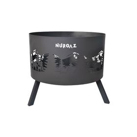 Nurgaz Geyik Desen Orman Şöminesi