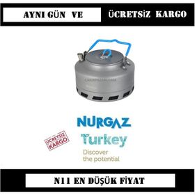Nurgaz NG197-K Krom Kamp Çaydanlık