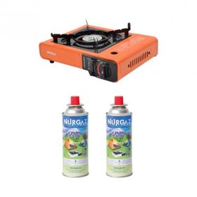 Nurgaz NG501 Turuncu Tekli Ocak + 2 Adet Kartuş