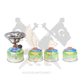 Nurgaz Pergamon Kamp Ocak + 3x230 g Yedek Kartuş