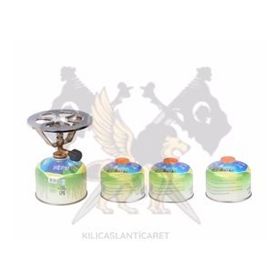Nurgaz Pergamon Kamp Ocak + 3x230 g Yedek Kartuş