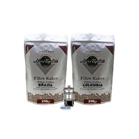 Nuri Toplar 250 gr Brazil + 250 gr Colombia Yöresel Paket Filtre Kahve
