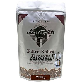 Nuri Toplar 250 gr Colombia Supremo Çekirdeği Filtre Kahvesi