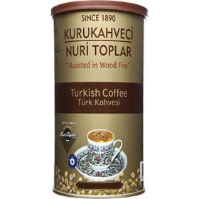 Nuri Toplar 250 gr Kuru Kahve Yuvarlak Teneke Kutuda Türk Kahvesi