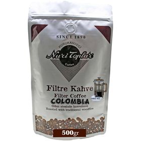 Nuri Toplar 500 gr Colombia Supremo Çekirdeği Filtre Kahvesi