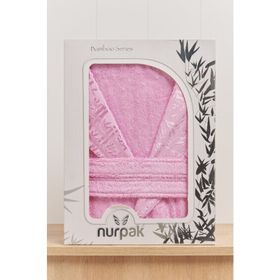 Nurpak Pembe Bambu Tekli Bornoz