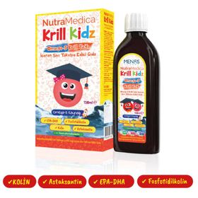 NurtaMedica Krill Kidz Omega 3 Krill Yağı 150 ml Şurup
