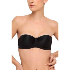 Nurteks 195 Push Up Straplez Siyah Sütyen