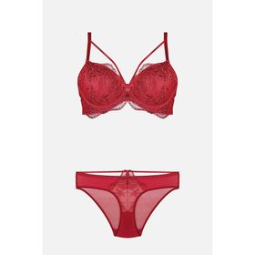 Nurteks 4485 Bordo Destekli Sütyen Takımı