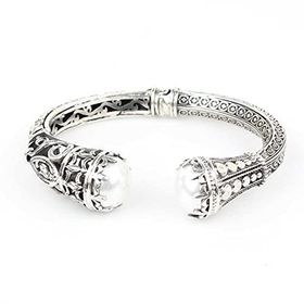 Nusret Takı 925 Ayar Gümüş İncili Antik Tasarımı Bileklik
