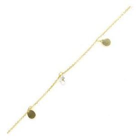 Nusret Takı 925 Ayar Gümüş Zirkon Taşlı Damla Modeli Halhal