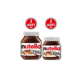 Nutella 750 gr Kakaolu Fındık Krem Çikolata+ 400 gr Kakaolu Fındık Krem Çikolata