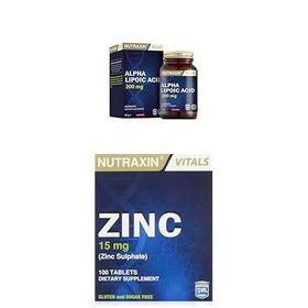 Nutraxin Alfa Lipoik Asit 200 mg 60 Tablet + Zinc Çinko 15 mg 100 Tablet