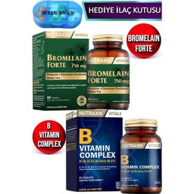 Nutraxin Bromelain Forte 60 Tablet + B Vitamin Complex 60 Tablet