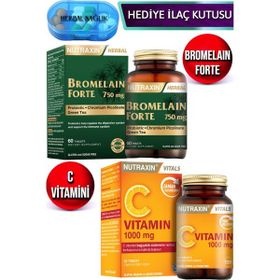 Nutraxin Bromelain Forte 60 Tablet + Vitamin C 1000 mg 30 Tablet