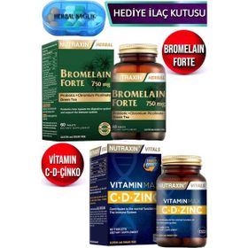 Nutraxin Bromelain Forte 60 Tablet + Vitamin Max 60 Tablet
