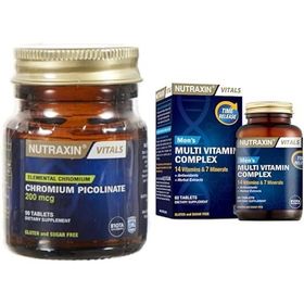 Nutraxin Chromium Picolinate 200 mcg 90 Tablet + Men's Multi Vitamin Complex 60 Tablet