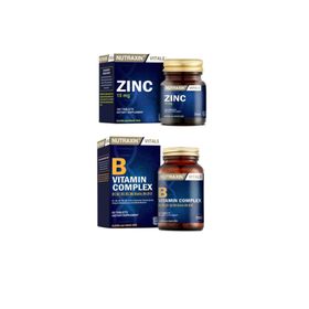 Nutraxin Çinko 15 mg 100 Tablet + B Vitamin Complex 60 Tablet