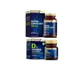 Nutraxin D3 Vitamin 1000 IU 120 Tablet + Alpha Lipoic Acid 200 mg 60 Tablet