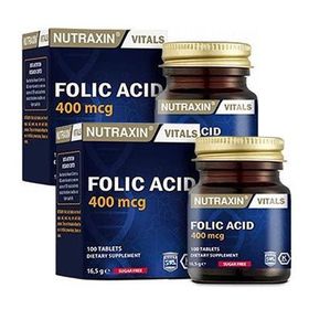 Nutraxin Folic Acid 400 mcg 2x100 Tablet