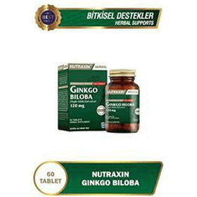 Nutraxin Ginkgo Biloba 120 mg İçeren 60 Tablet
