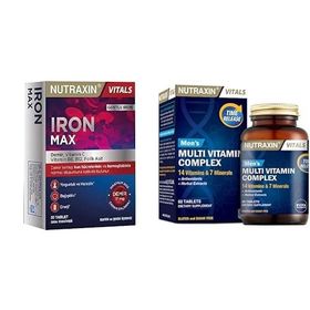 Nutraxin Iron Max 17 mg 30 Tablet + Men's Multi Vitamin Complex 60 Tablet