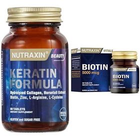 Nutraxin Keratin Formula 60 Tablet + Biotin 5000 mcg 30 Tablet