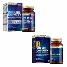 Nutraxin Keratin Formula 60 Tablet + Nutraxin B Vitamin Complex 60 Tablet