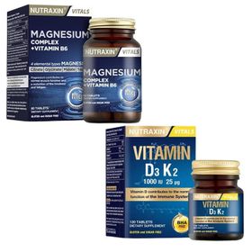 Nutraxin Magnesium Complex 60 Tablet + Vitamin D3 K2 120 Tablet