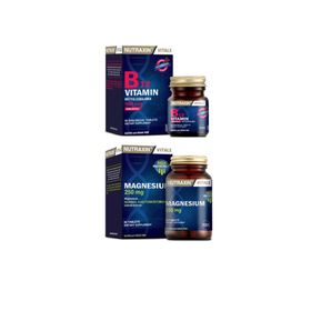 Nutraxin Magnezyum 250 mg 60 Tablet + Nutraxin Vitamin B12 1000 mcg 60 Dilaltı Tablet