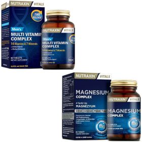 Nutraxin Men's Multivitamin Complex 60 Tablet + Magnesium Complex 60 Tablet