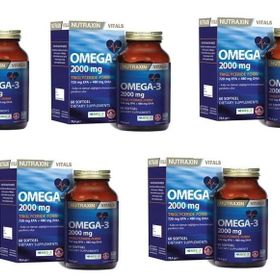 Nutraxin Omega-3 2000 mg 5x60 Kapsül Balık Yağı