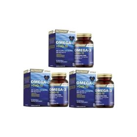 Nutraxin Omega-3 CoQ-10 3x60 Kapsül Balık Yağı
