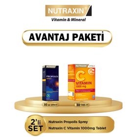 Nutraxin Propolis 30 ml Sprey + Vitamin C 1000 mg 30 Tablet