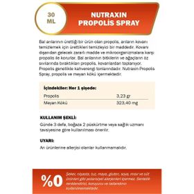 Nutraxin Propolis Ekstresi İçeren 30 ml Sprey