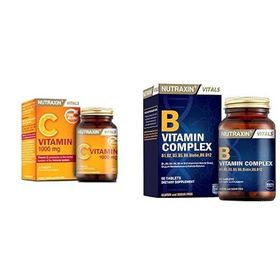Nutraxin Vitamin C 1000 mcg 30 Tablet + B Complex Vitamin 60 Kapsül