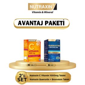 Nutraxin Vitamin C 1000 mg 30 Tablet + Quercetin Bromelain 30 Tablet