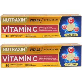 Nutraxin Vitamin C-D-Zinc 15 Efervesan Tablet