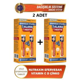Nutraxin Vitamin C-D-Zinc 15 Efervesan Tablet