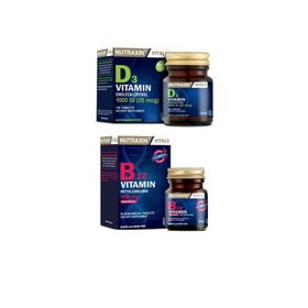 Nutraxin Vitamin D3 1000 IU 120 Tablet + Vitamin B12 1000 mcg 60 Tablet