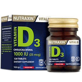 Nutraxin Vitamin D3 1000 IU 120 Tablet