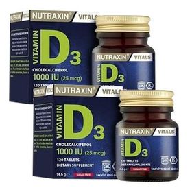 Nutraxin Vitamin D3 1000 IU 2x120 Tablet