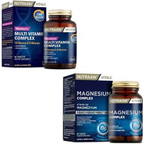 Nutraxin Women's Multivitamin Complex 60 Tablet + Magnesium Complex 60 Tablet